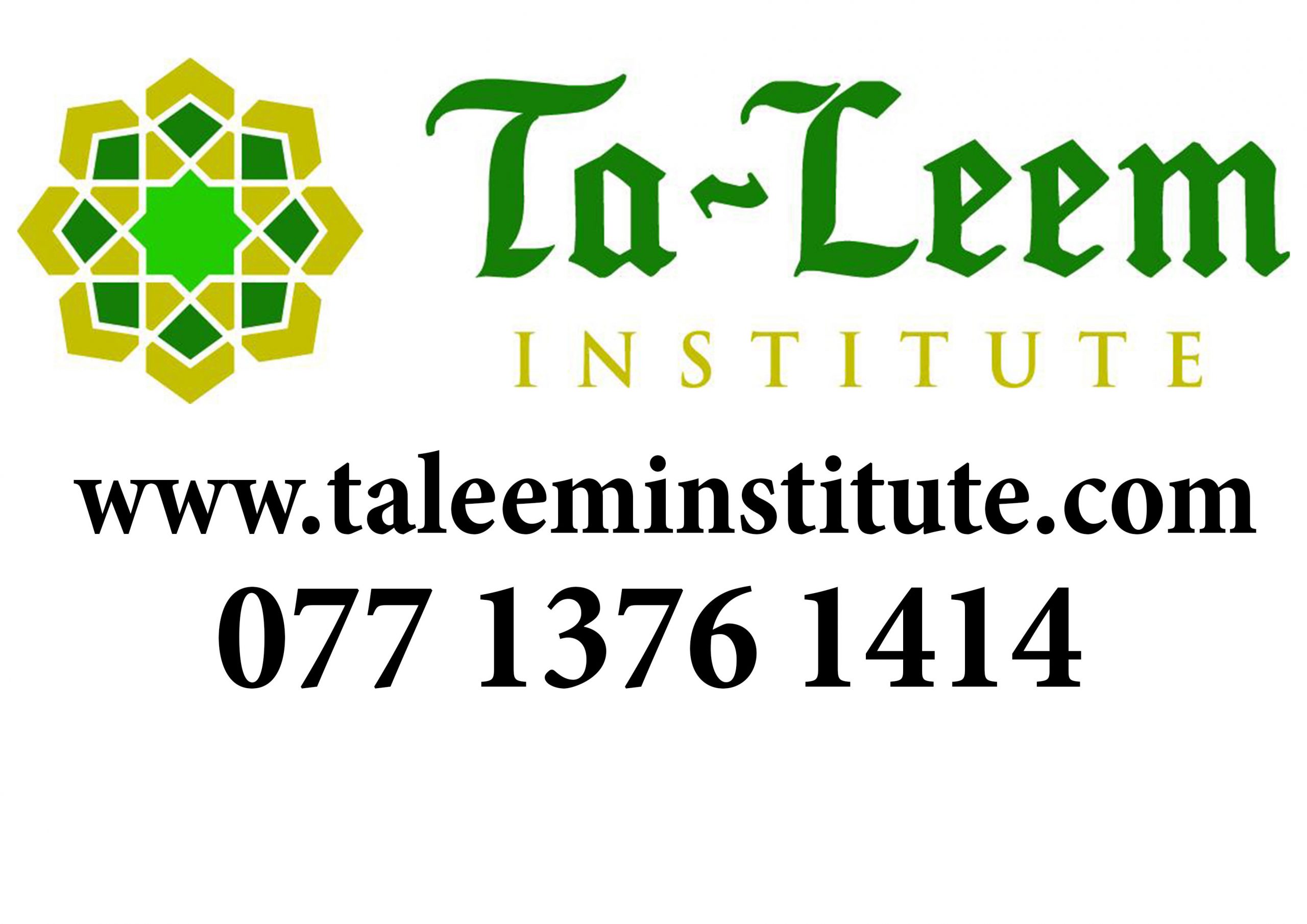 Welcome to Taleem Institute