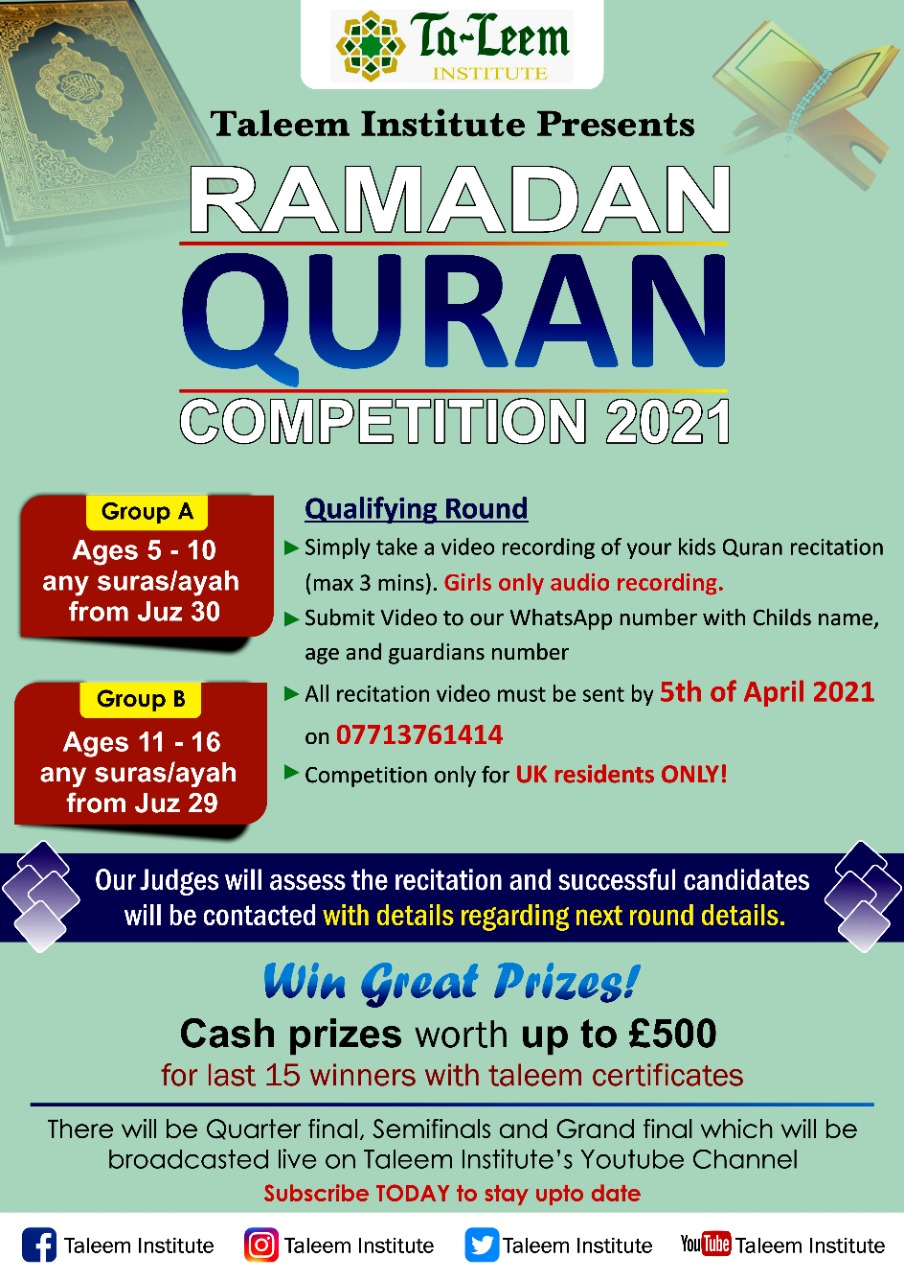 Taleem Ramadan Quran Competition 2021