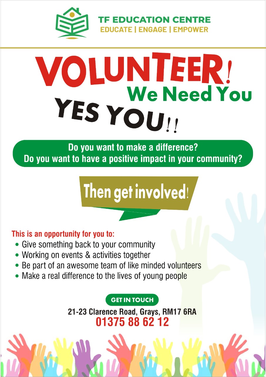 Volunteer, We Need You!!