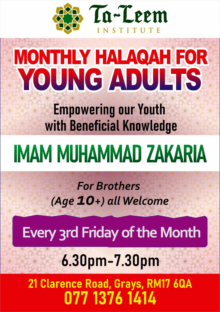 Monthly halaqah for Young Adults